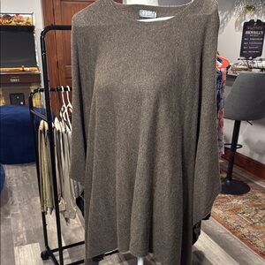 Brown Poncho Sweater